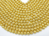Lava-Gold Plated, 8mm (8.7mm) Round-Gems: Round & Faceted-BeadBeyond