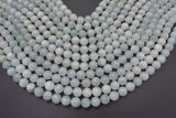 Genuine Aquamarine Beads, Round, 10mm-Gems: Round & Faceted-BeadBeyond