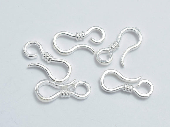 8pcs 925 Sterling Silver Clasp-S Hook, S Hook Clasp-Metal Findings & Charms-BeadBeyond