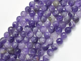 Amethyst, Dog Tooth Amethyst, 8mm, Faceted Round-BeadBeyond
