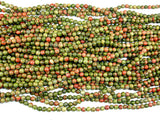 Unakite Beads, Round, 4mm (4.5 mm)-BeadBeyond