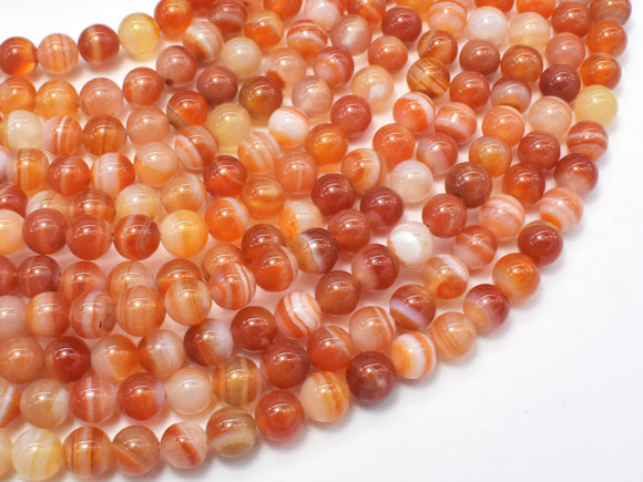 Natural Banded Agate, Striped Agate, 6mm (6.3mm)-Gems: Round & Faceted-BeadBeyond