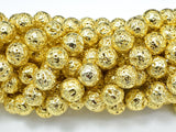 Lava-Gold Plated, 10mm (10.5mm) Round-Gems: Round & Faceted-BeadBeyond