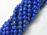 Shell Turquoise Howlite-Dark Blue, 8mm (8.5mm)-BeadBeyond