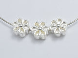 2pcs 925 Sterling Silver Beads - Flower, 8mm-BeadBeyond