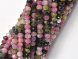 Watermelon Tourmaline Beads, 2.8x4mm Micro Faceted Rondell-Gems:Assorted Shape-BeadBeyond
