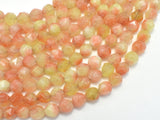 Jade - Multi Color, 8mm Faceted Star Cut Round, 15 Inch-BeadBeyond
