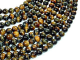 Blue / Yellow Tiger Eye, 6mm (6.5 mm) Round-Gems: Round & Faceted-BeadBeyond