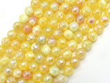 Mystic Coated Fire Agate- Yellow, 8mm Faceted-BeadBeyond