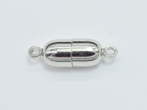 10pcs 6x19mm Magnetic Bullet Clasp-Silver, Plated Brass-Metal Findings & Charms-BeadBeyond