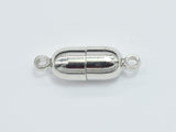 10pcs 6x19mm Magnetic Bullet Clasp-Silver, Plated Brass-Metal Findings & Charms-BeadBeyond