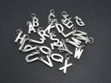 1pcs 925 Sterling Silver Capital Letter Charm, 7x11mm-Metal Findings & Charms-BeadBeyond