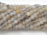 Dragon Vein Agate Beads, Black & White, 6mm-Agate: Round & Faceted-BeadBeyond