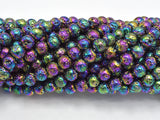 Lava-Rainbow Plated, 6mm (6.6mm) Round-Gems: Round & Faceted-BeadBeyond