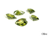 CZ beads, Faceted Pear, 7x10mm-Cubic Zirconia-BeadBeyond