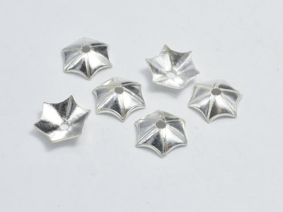 10pcs 925 Sterling Silver Bead Caps, 7.8x2mm Bead Caps-Metal Findings & Charms-BeadBeyond