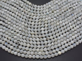 White Rainbow Moonstone, 6mm (6.5mm), Faceted Round-BeadBeyond