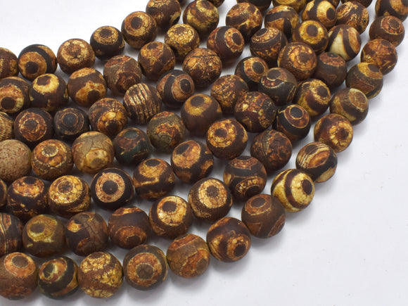 Matte Tibetan Agate Beads, 10mm Round-Gems: Round & Faceted-BeadBeyond