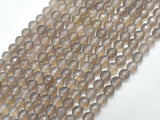 Gray Agate Beads, 6mm Faceted Round Beads-BeadBeyond