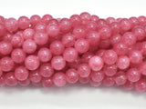 Jade Beads-Rose Pink, 8mm Round Beads-BeadBeyond