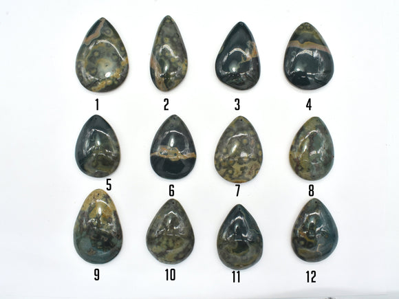 Natural Ocean Jasper Pendant, 1 piece-Gems: Nugget,Chips,Drop-BeadBeyond