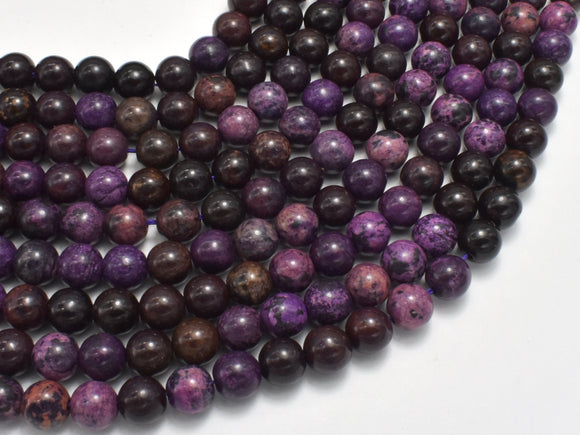 Sugilite Jasper, 8mm Round Beads, 15 Inch-BeadBeyond