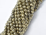 Hematite-Light Gold, Pyrite Color, 6mm Faceted Round-Gems: Round & Faceted-BeadBeyond