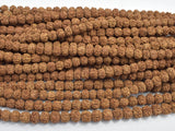 Rudraksha Beads, Approx 7x8mm Rondelle Beads, 29-31 Inch-Wood-BeadBeyond