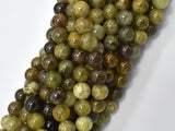 Green Garnet Beads, 8mm Round Beads-BeadBeyond