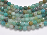 Natural Chrysocolla, 3.3-3.5mm Micro Faceted Round-Gems: Round & Faceted-BeadBeyond