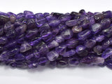 Amethyst, 6x8mm Nugget Beads, 16 Inch-BeadBeyond