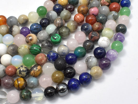 Mixed Stone, 8mm (8.5mm) Round Beads-Gems: Round & Faceted-BeadBeyond