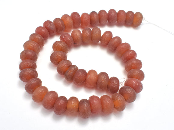 Matte Carnelian Beads, 12mm Rondelle Beads-BeadBeyond