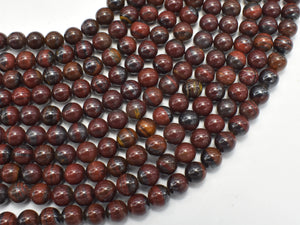 Red Tiger Iron Beads, 6mm Round Beads-BeadBeyond