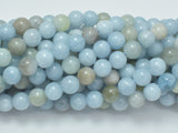 Genuine Aquamarine Beads, 8mm Round Beads-Gems: Round & Faceted-BeadBeyond