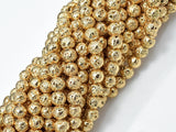 Lava-Gold Plated, 6mm (6.6mm)-Gems: Round & Faceted-BeadBeyond