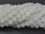 White Jade Beads, Round, 8mm(8.5mm)-Gems: Round & Faceted-BeadBeyond