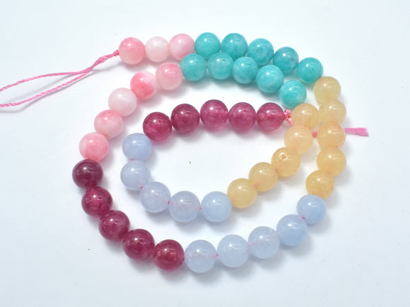 Jade Beads-5 color, 8mm (8.3mm) Round Beads-Gems: Round & Faceted-BeadBeyond