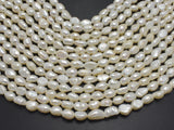 Fresh Water Pearl Beads, White, Nugget, Approx. 7x9mm-BeadBeyond