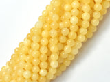 Yellow Jade Beads, Round, 6mm, 15 Inch-BeadBeyond