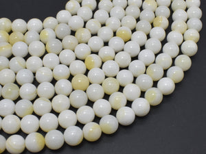 Mother of Pearl Beads, MOP, Creamy White, 8mm Round-Gems: Round & Faceted-BeadBeyond