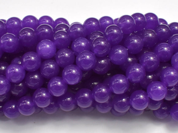 Jade - Purple, 8mm (8.4mm) Round-Gems: Round & Faceted-BeadBeyond
