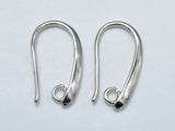10pcs Earing Hooks, Fishhook, Silver Plated, 10x20mm, Hole 2mm-Metal Findings & Charms-BeadBeyond