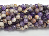 Chevron Amethyst Beads, 8mm Round-Gems: Round & Faceted-BeadBeyond