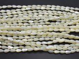 Mother of Pearl, MOP, White, 5x9mm Teardrop-BeadBeyond