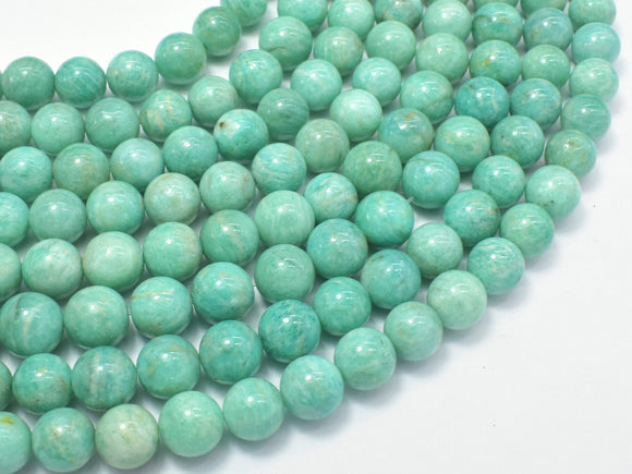 African Amazonite Beads, 9mm (9.5mm) Round-Gems: Round & Faceted-BeadBeyond