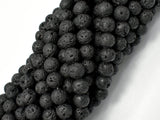 Black Lava Beads, Round, 6mm-Gems: Round & Faceted-BeadBeyond