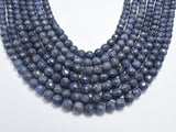 Blue Sapphire Beads, 6mm (6.4mm) Faceted Round, 18 Inch-Gems: Round & Faceted-BeadBeyond