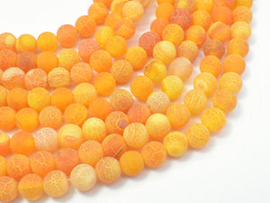 Matte Agate- Orange, 8mm (7.8mm) Round Beads-Gems: Round & Faceted-BeadBeyond