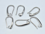 10pcs Earing Hooks, Fishhook, Silver Plated, 10x20mm, Hole 2mm-Metal Findings & Charms-BeadBeyond